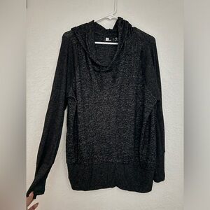 Xersion size xl grey black speckled pullover hoodie long sleeve